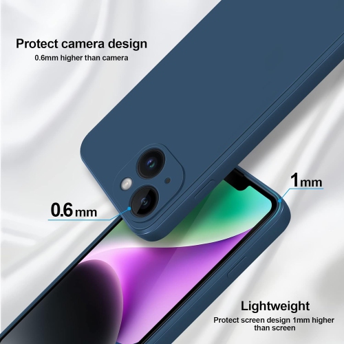 Silicone Slim Full-Body Protective Cover Case for iPhone 15, Soft Silicone Bumper Cover Shockproof Protective Anti-Scratch Case-FREE SHIPPING