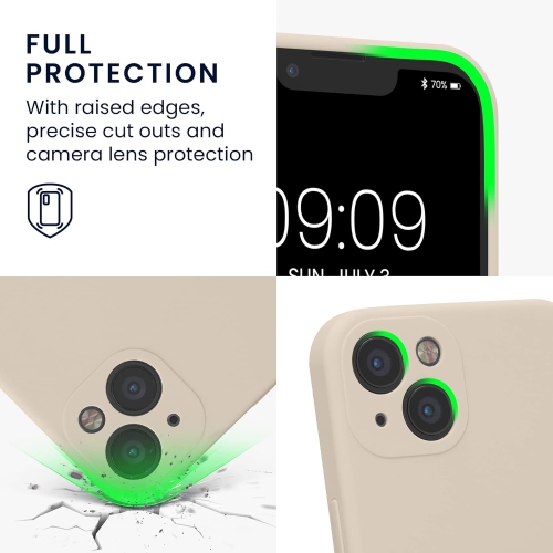 Étui protecteur mince en silicone pour iPhone 15, étui protecteur antichoc en silicone souple, EXPÉDITION sans frais