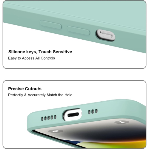 Étui protecteur mince en silicone pour iPhone 15, étui protecteur antichoc en silicone souple, EXPÉDITION sans frais