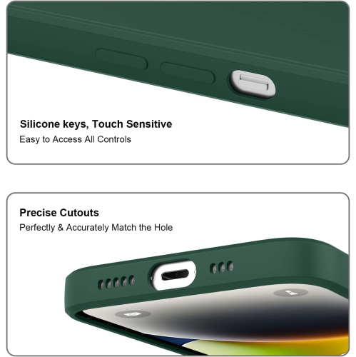 Étui protecteur mince en silicone pour iPhone 15, étui protecteur antichoc en silicone souple, EXPÉDITION sans frais