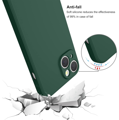 Étui protecteur mince en silicone pour iPhone 15, étui protecteur antichoc en silicone souple, EXPÉDITION sans frais