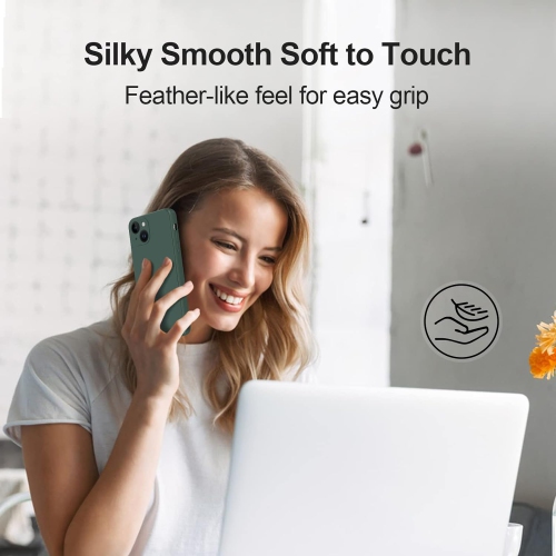 Étui protecteur mince en silicone pour iPhone 15, étui protecteur antichoc en silicone souple, EXPÉDITION sans frais