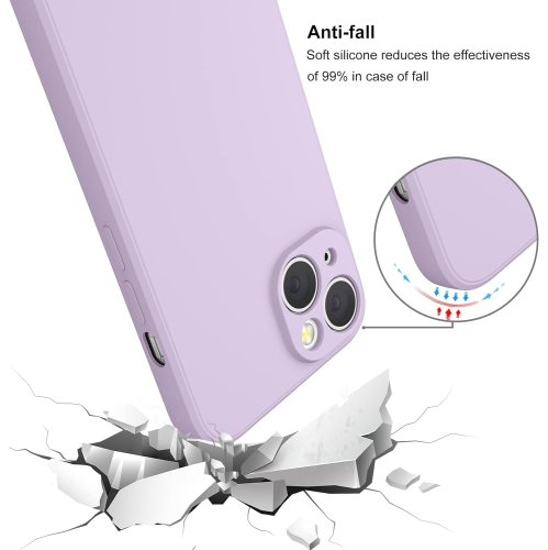 Étui protecteur mince en silicone pour iPhone 15, étui protecteur antichoc en silicone souple, EXPÉDITION sans frais