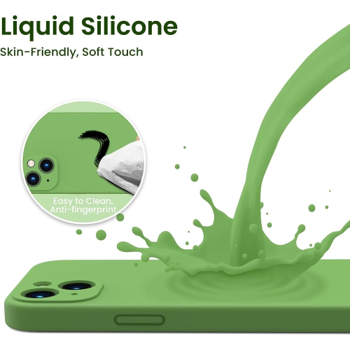 Étui protecteur mince en silicone pour iPhone 15, étui protecteur antichoc en silicone souple, EXPÉDITION sans frais