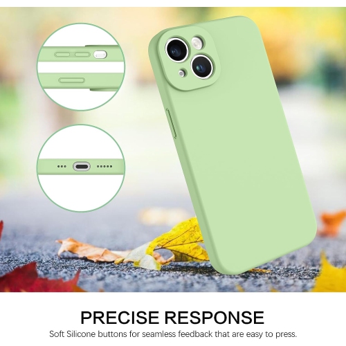 Étui protecteur mince en silicone pour iPhone 15, étui protecteur antichoc en silicone souple, EXPÉDITION sans frais