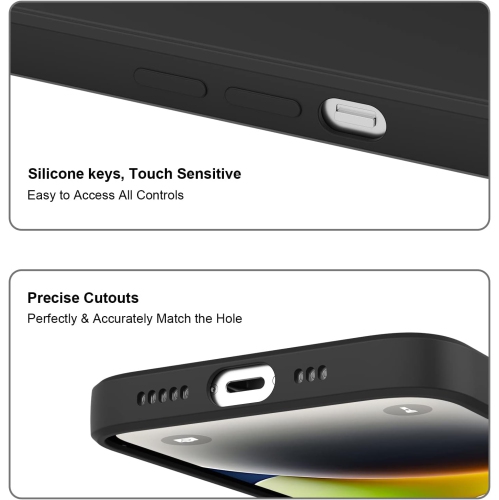 Étui protecteur mince en silicone pour iPhone 15, étui protecteur antichoc en silicone souple, EXPÉDITION sans frais