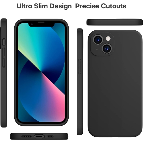 Étui protecteur mince en silicone pour iPhone 15, étui protecteur antichoc en silicone souple, EXPÉDITION sans frais