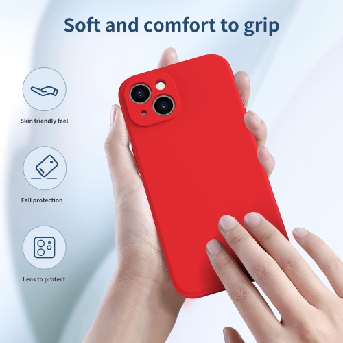 Silicone Slim Full-Body Protective Cover Case for iPhone 15, Soft Silicone Bumper Cover Shockproof Protective Anti-Scratch Case-FREE SHIPPING