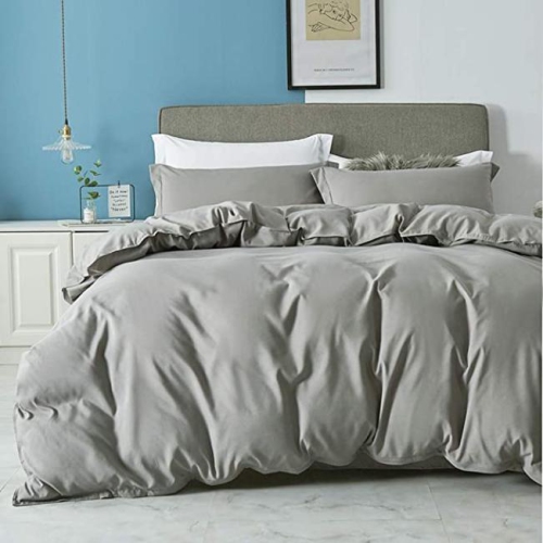 Apex Global Grey Full Plain Duvet cover