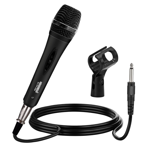 5 Core Karaoke Microphone Dynamic Vocal Cardioid Unidirectional Mic w ON/  OFF Switch XLR Cord PM 286 WH 