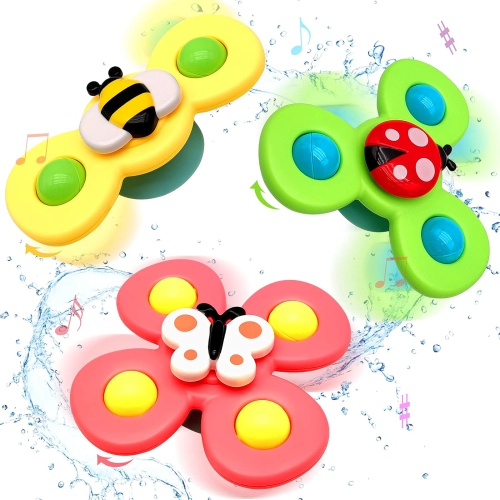 Jouets pivotants colorés à ventouse pour bébés et tout-petits, sens  d'apprentissage et plaisir pour le bain, cadeaux parfaits pour filles et  garçons de 1-3 ans (ensemble de 3 pièces)