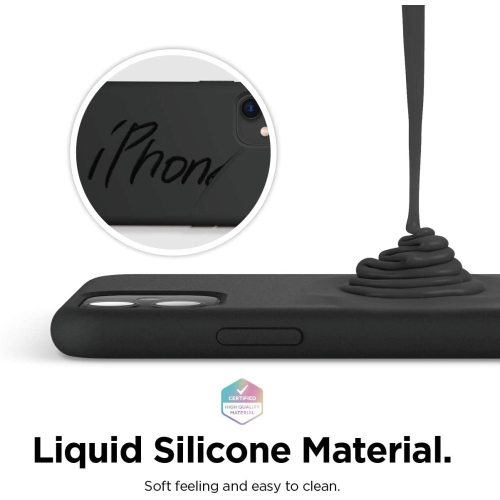 [CSmart] Étui arrière en caoutchouc de silicone liquide mince pour iPhone 15 Pro, bleu sarcelle