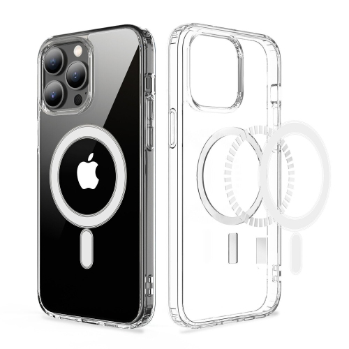 CSMART  【】 Hybrid Magnetic Wireless Charging Magsafe Case Back Cover for Iphone 15 Pro, Clear