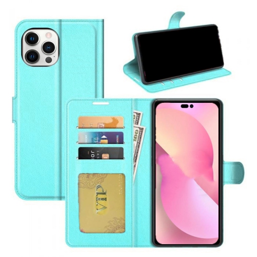 CSMART  [Cs] Iphone 15 Pro Max Case, Magnetic Leather Folio Wallet Flip Case Cover With Card Slot In Teal
