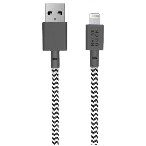 Native Union Belt 3m USB-A to Lightning Cable - Zebra