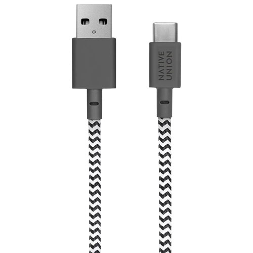 Native Union Belt 3m USB-A to USB-C Cable - Zebra