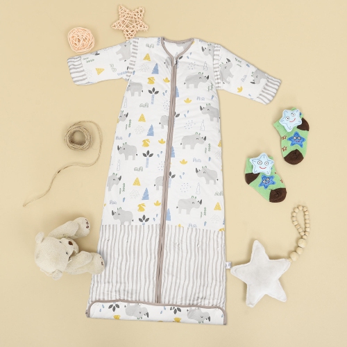 2.5 Tog Baby Sleep Sacks ,Wearable Blanket with Removable Sleeves Winter Toddlers Sleeping Bag - L Size