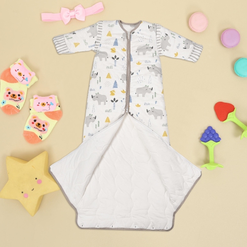 2.5 Tog Baby Sleep Sacks ,Wearable Blanket with Removable Sleeves Winter Toddlers Sleeping Bag - L Size
