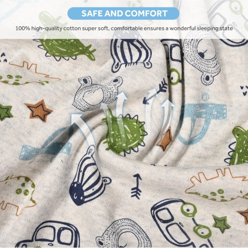 Paquet de 2 couvertures à emmailloter de 0,5 tog, couvertures prêt-à-porter avec fermeture à glissière pour répondre aux besoins de croissance de