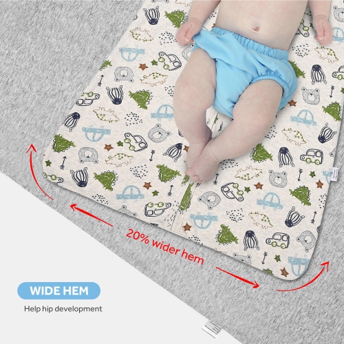 Paquet de 2 couvertures à emmailloter de 0,5 tog, couvertures prêt-à-porter avec fermeture à glissière pour répondre aux besoins de croissance de