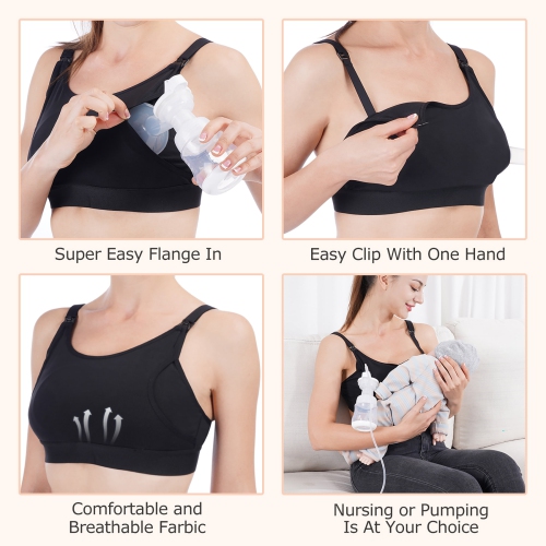 Soutien-gorge d'allaitement mains libres MomCozy, soutien-gorge réglable pour tire-lait et allaitement