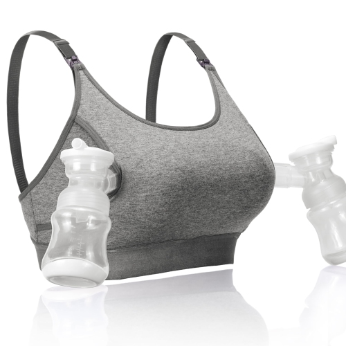 Momcozy Hands Free Pumping Bra, Adjustable Breast-Pump Holding and Nursing  Bra