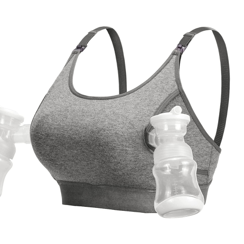 Momcozy Hands Free Pumping Bra, Adjustable Breast-Pump Holding and Nursing Bra