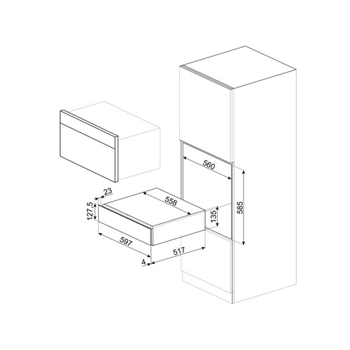 Smeg Sommelier 24" Drawer - Stainless Steel