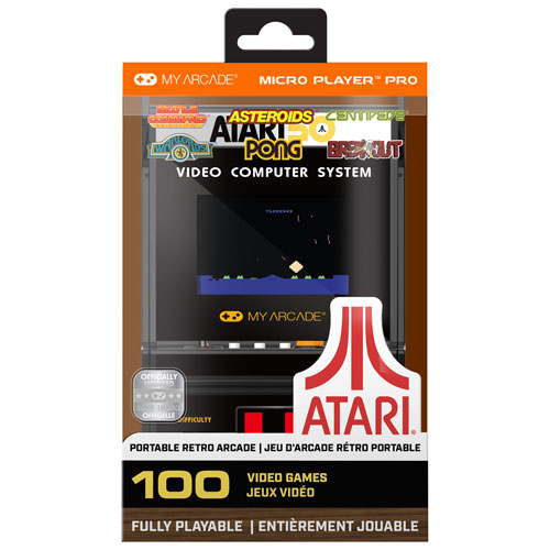 dreamGEAR My Arcade Atari 100-in-1 Micro Player Pro 6.75" Mini Arcade Machine