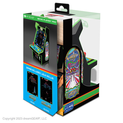 Borne d'arcade miniature de 6,75 po 2-en-1 Micro Player Pro My Arcade Galaga de dreamGEAR