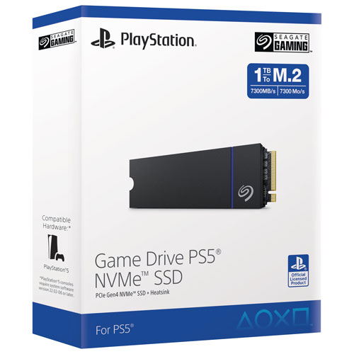 Seagate Game Drive PS5 1TB NVMe PCI-e Gen 5 Internal Solid State Drive with Heatsink - Optimized for PS5