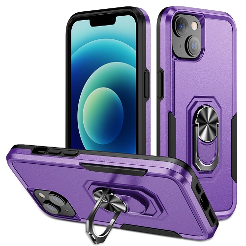 ICM  Topsave Dual Layer Shockproof Magnetic Kickstand Cell Phone Cover Protective With Rugged Ring Holder Heavy Duty Case for Iphone 15 (6.1")