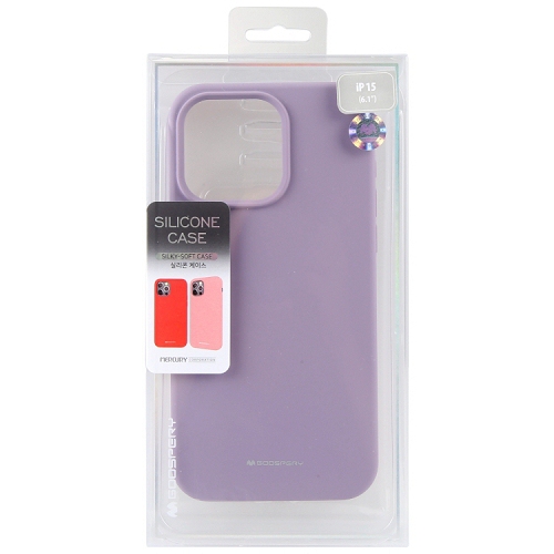 TopSave – Étui de protection pour tout le corps en caoutchouc de silicone liquide Goospery pour iPhone 15 plus, violet