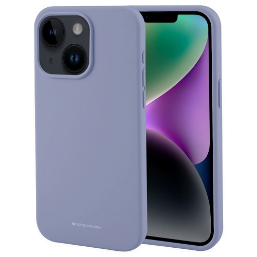TopSave Goospery Liquid Silicone Gel Rubber Full Body Protection Cover Case For iPhone 15, Lavender Gray