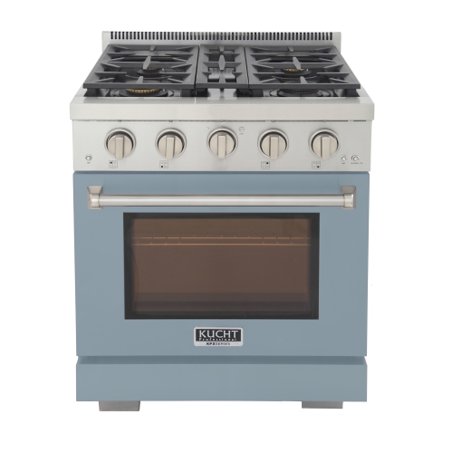 KUCHT Professional 30 in. 4.2 cu. ft. Natural Gas Range with Sealed Burners and Convection Oven in Light Blue