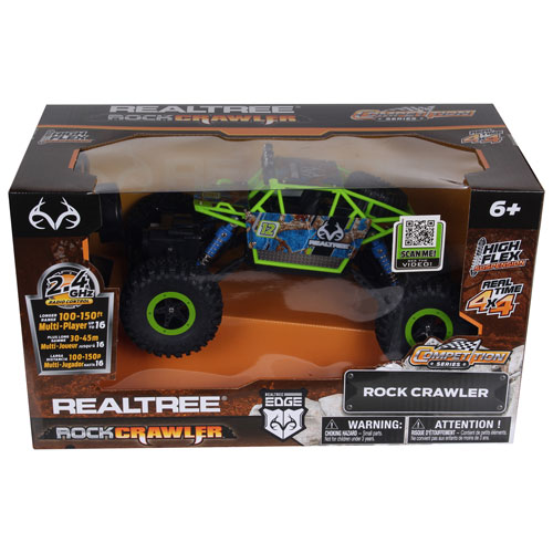 Véhicule téléguidé Realtree Rock Crawler de NKOK échelle 1/16 (81612) - Bleu/Vert