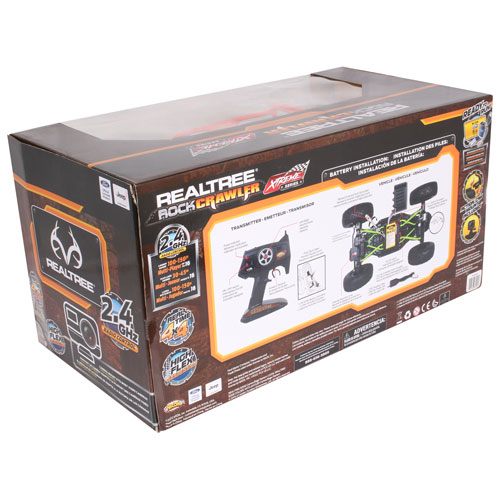 Véhicule téléguidé X-Treme Realtree Rock Crawler Jeep Wrangler de NKOK échelle 1/10 (80944) - Bleu/Orange