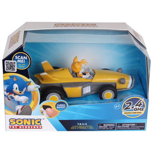 NKOK Sonic The Hedgehog 2 Tails RC Car - Yellow/Grey