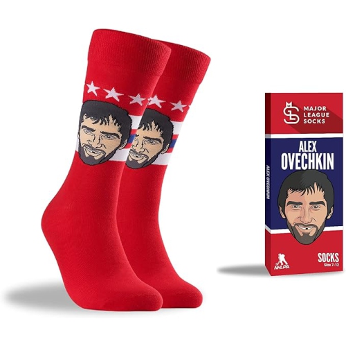 Chaussettes de la Ligue majeure - Capitals de Washington de la LNH - Alexander Ovechkin - cadeau des Fêtes des amateurs de hockey marchandise unisexe