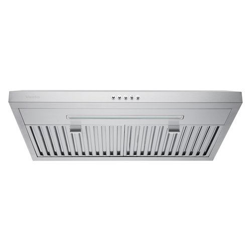 Vesta Charlotte 500cfm Under Cabinet Range Hood With 3 Levels Of Speed, Mechanical Buttons, Dishwasher Friendly Baffle Filters, Flexible Vent Connect