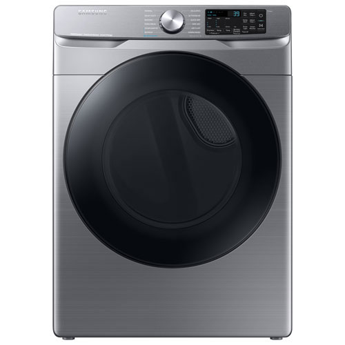 Open Box - Samsung 7.5 Cu. Ft. Gas Steam Dryer - Platinum - Scratch & Dent