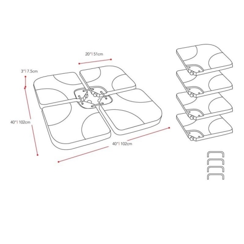 CorLiving Patio Umbrella Base Weight