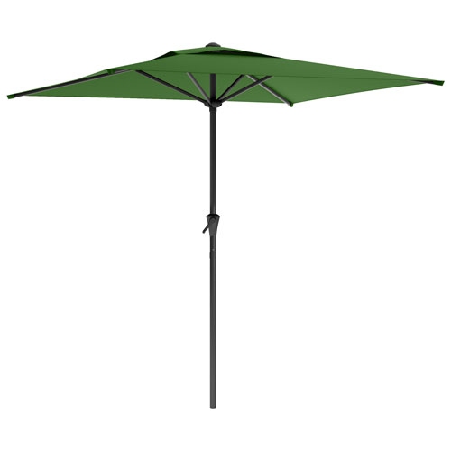 CorLiving Collapsible 6.5 ft. Square Patio Umbrella - Forest Green