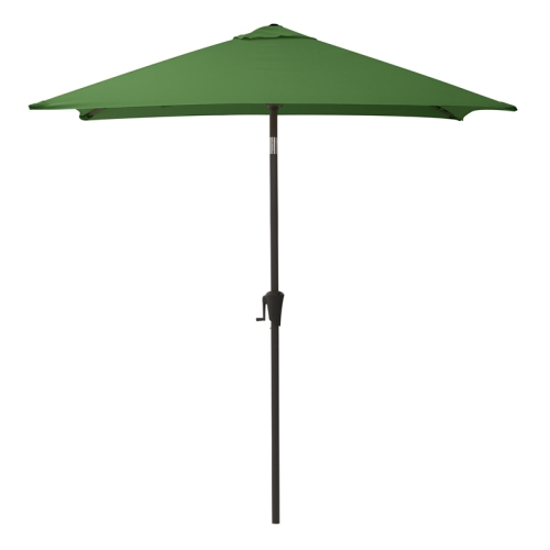 6,5 pi repliable de CorLiving. Parasol carré pour patio - Vert forêt