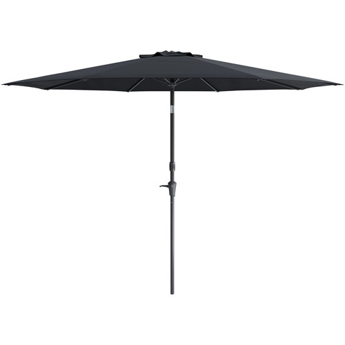 CorLiving Contemporary 10 ft. Deluxe Tilting Patio Umbrella - Black