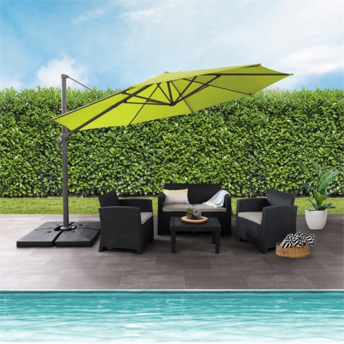 CorLiving Collapsible 11.5 ft. Deluxe Patio Umbrella - Lime Green