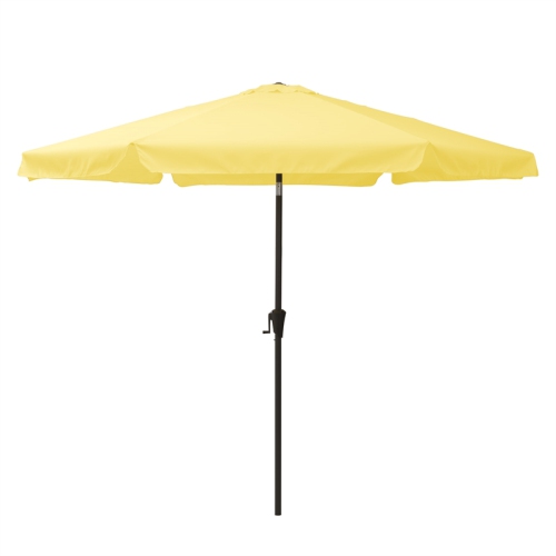CorLiving Collapsible 10 ft. Circular Patio Umbrella - Yellow