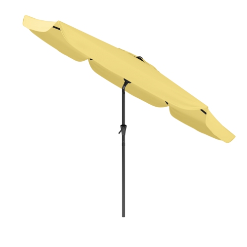 CorLiving Collapsible 10 ft. Circular Patio Umbrella - Yellow