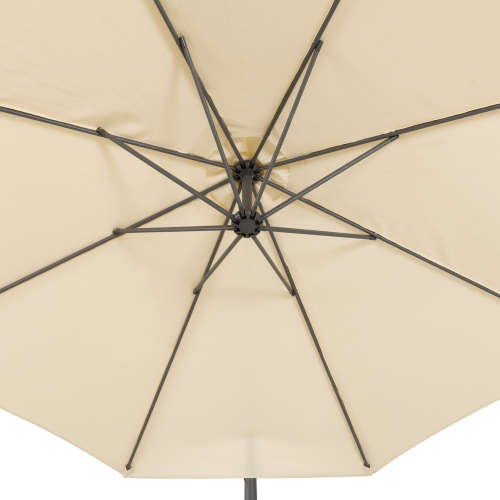 CorLiving 9.8 ft. Offset Patio Umbrella - Off White