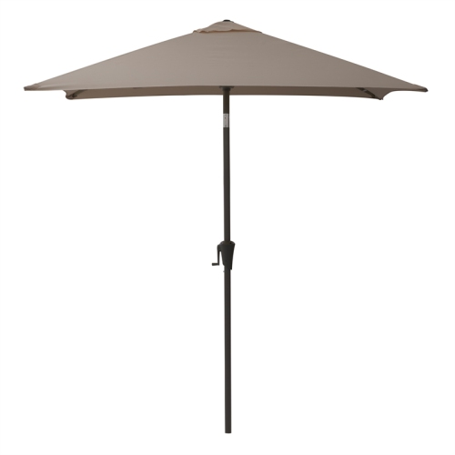 6,3 pi repliable de CorLiving. Parasol carré pour patio - Gris sable